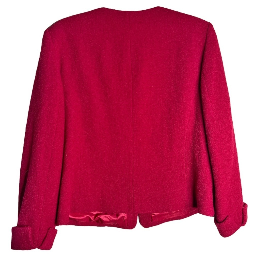 Pendleton Vintage Red Virgin Wool Collarless Prof… - image 2